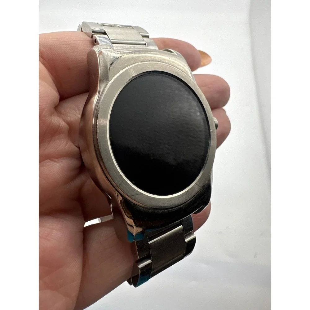 LG Watch W150 Men Smartwatch Round Silver Tone Stainless Steel No Charger‎